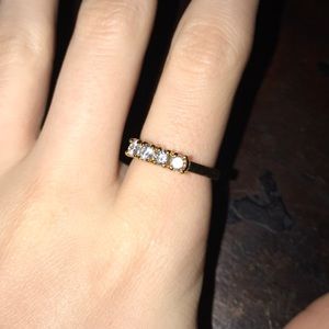 4 Diamond Gold Ring